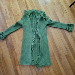 Hand knit duster